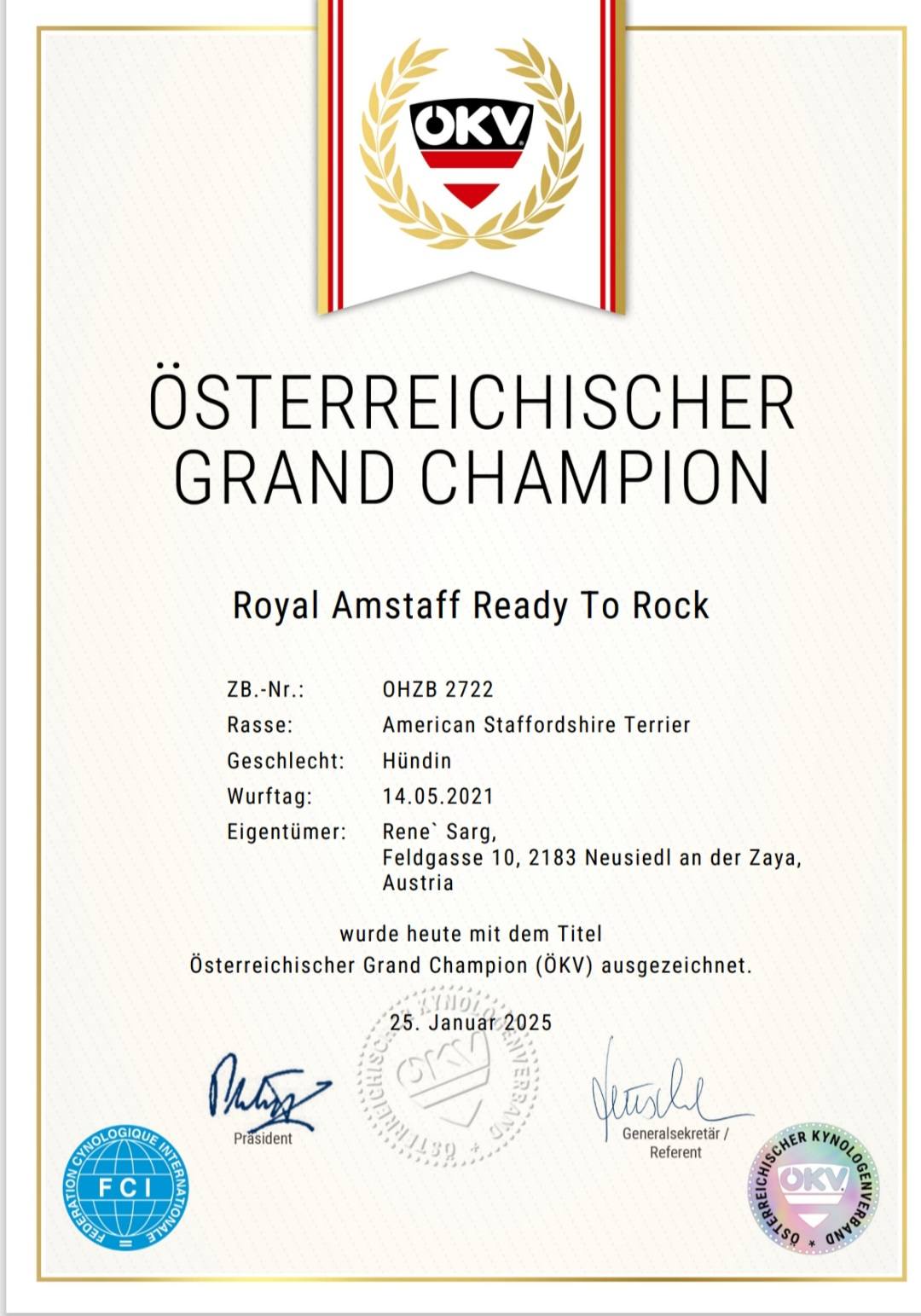 Grand Champion Samba